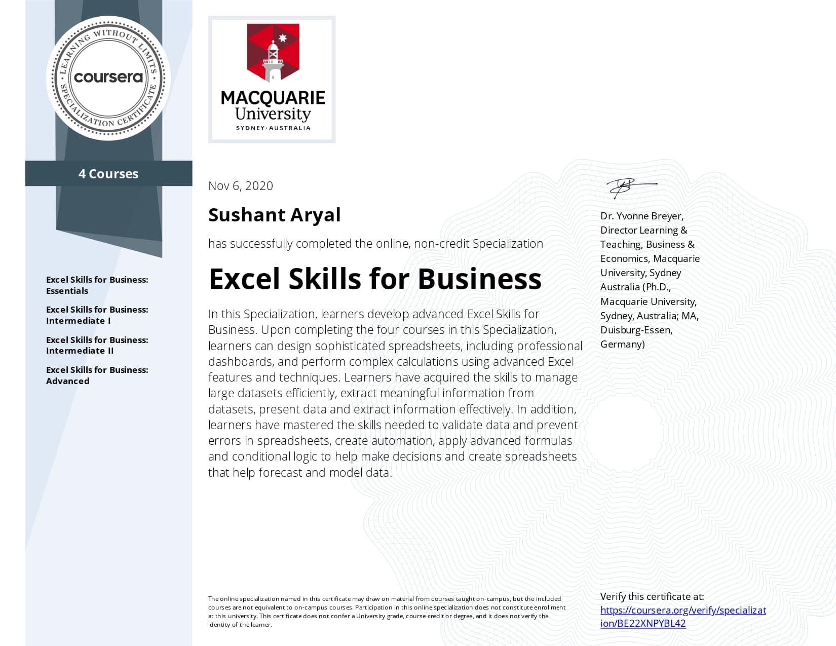 Excel Skills